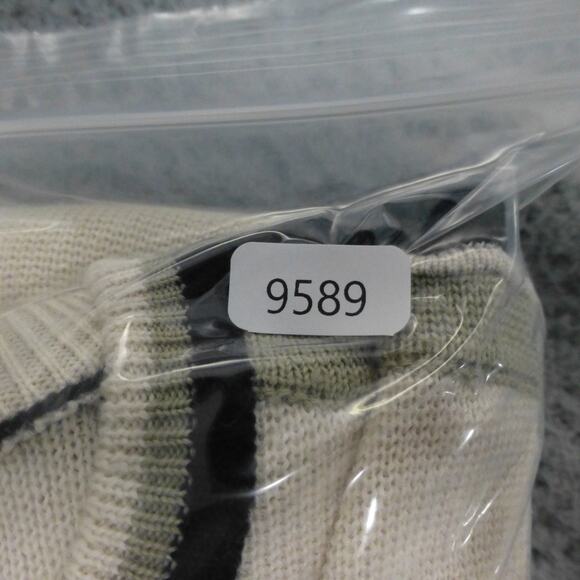 VTG Obermeyer Sweater Mens Large Wool Acrylic Beige Y2K Knit Pullover Crew Neck - Picture 10 of 10